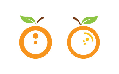 Projekt logo świeżego soku pomarańczowego Szablon ikony wektorowej v.5