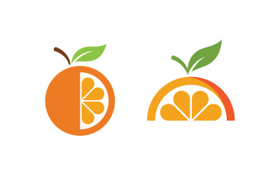Projekt logo świeżego soku pomarańczowego Szablon ikony wektorowej v.6