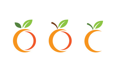 Projekt logo świeżego soku pomarańczowego Szablon ikony wektorowej v.9