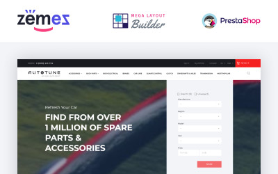 Autotune - Auto Parts Ecommerce Template Tema PrestaShop №51404