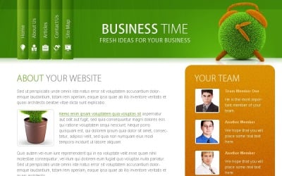 Free Website Template - Business Time Website Template