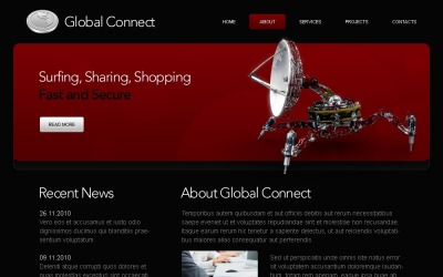 Gratis HTML5-websitesjabloon voor communicatie