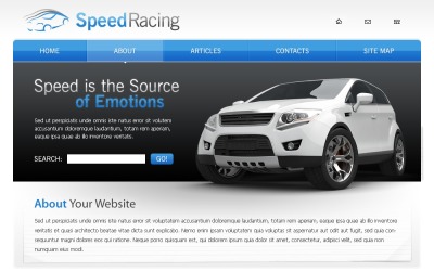 Kostenlose Website Vorlage für ein Autorennen