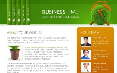 Modello di sito web gratuito - Modello di sito web per l&amp;#39;orario lavorativo