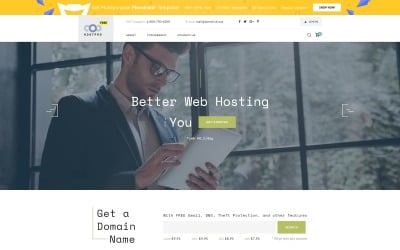 Modello HTML5 gratuito - Modello di sito Web di hosting