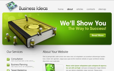 Plantilla gratuita para sitio web de Ideas de negocios