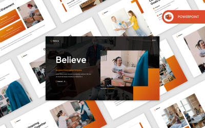 Acredite - Modelo de PowerPoint de Caridade e Doação
