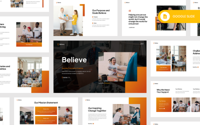 Believe - Plantilla de diapositivas de Google sobre caridad y donaciones