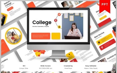 Collage – Utbildning PowerPoint-mall