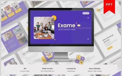 Exame – Modelo de PowerPoint de Educação
