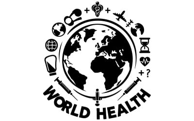 World Health logo silhouette