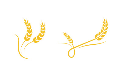 Illustrazione vettoriale di un&amp;#39;azienda agricola con grano e riso v.8