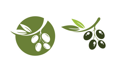 Ilustração do logotipo do vetor de folha de azeite de oliva v.3