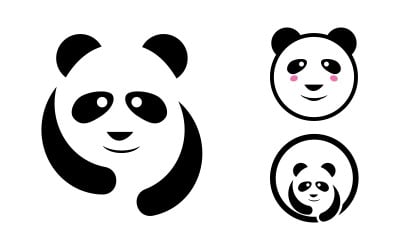 Logotipo de panda fofo, ilustração vetorial, design, modelo v.1
