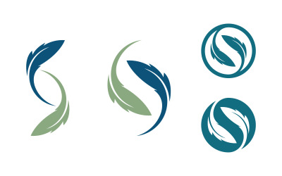 Modèle de conception de logo d&amp;#39;écrivain de plume de stylo v.3