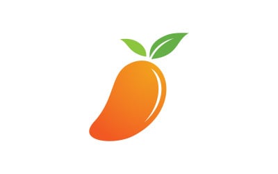 Modèle de logo de mangue fraîche, icône vectorielle, v.2