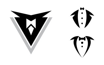 Modèle exclusif d&amp;#39;icône vectorielle pour homme en smoking v.2