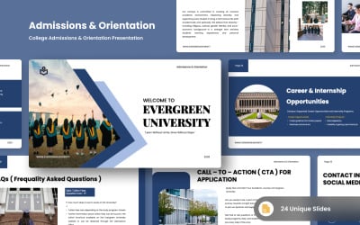 Дизайн презентации Google Slides для поступления в колледж