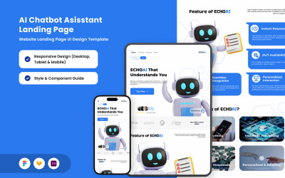 EchoAI – шаблон дизайну інтерфейсу чат-бота