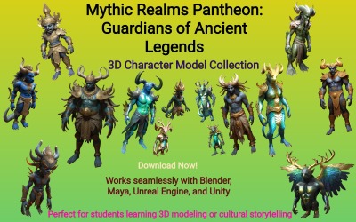 Mythic Realms Pantheon: Guardiões das Lendas Antigas - Modelo 3D