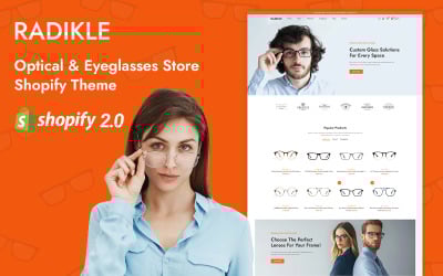Radikle - Tema reattivo Shopify 2.0 per negozio di occhiali da sole e occhiali