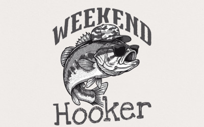 Camo Cap Weekend Hooker PNG, Colorful Fishing, Funny Sarcastic Summer Sublimation, Instant Digital