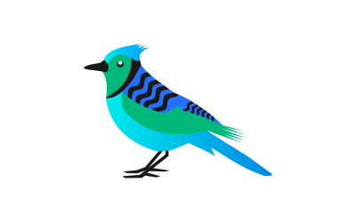 Colorful Tropical Bird Illustration