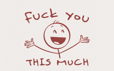 Fuck You This Much Digital Image, Stickman PNG, Funny png, Digital Print, Middle Finger png,