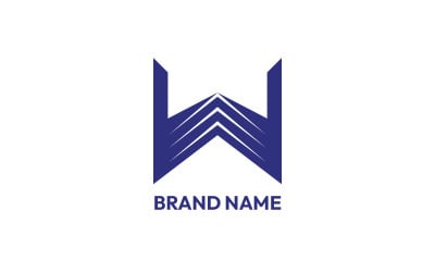 Modelli di concetto di design del logo della lettera W