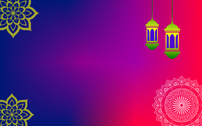 Blue Pink Islamic Background
