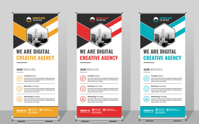 Business Roll up banner template, Business DL Flyer Design template