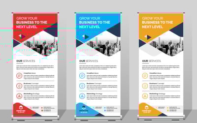 Business Roll up banner template, Clean style Modern and professional business roll up banner