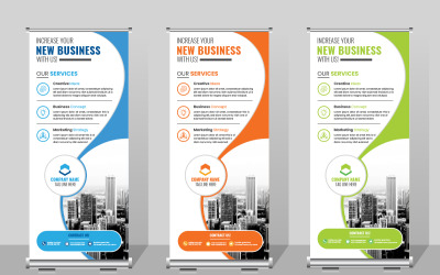 Business Roll up banner template, Creative business agency roll up banner design or pull up