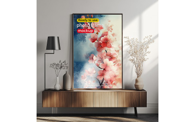Modern Interior Photo Frame Mockup – Minimalist Wall Art PSD Template