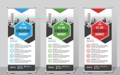 Roll up banner template, Modern roll up banner  template design