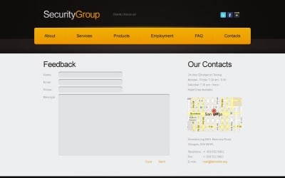 Free Website Template for Security Project Website Template