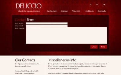 Gratis Webste-sjabloon met typografie - Restaurantwebsitemalplaatje