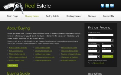 Modello di sito Web del modello di business immobiliare gratuito