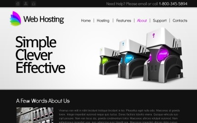 Modello di sito web di hosting gratuito