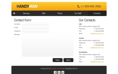 Modello di sito web gratuito - Modello di sito web per servizi di manutenzione