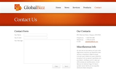 Modelo de site de HTML grátis para site de negócios