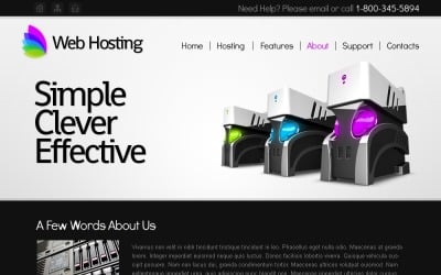 Plantilla Gratis para Sitio de Hosting