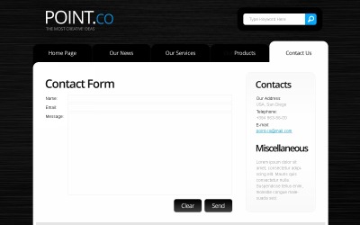 Tema HTML grátis com modelo de site do jQuery Slider