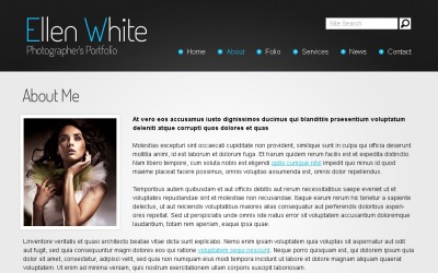 Ücretsiz Web Sitesi Şablonu - Fotoğrafçının Portföyü Web Sitesi Şablonu