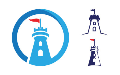 Castle vector illustration icon Logo Template design v.1
