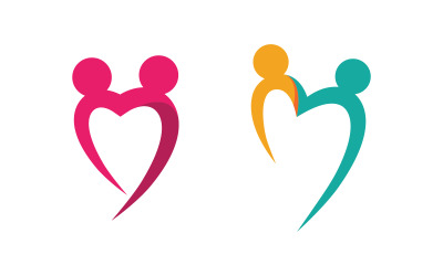 Conception d&amp;#39;un logo de réseau social et de groupe de soins humains v.38