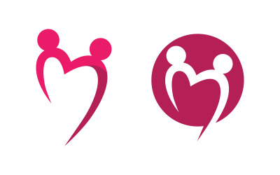 Design de logotipo social e rede de grupos de assistência humana v.37