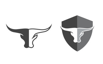 Illustrazione vettoriale del modello del logo del corno del Toro v.10
