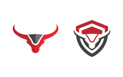 Illustrazione vettoriale del modello del logo del corno del Toro v.11