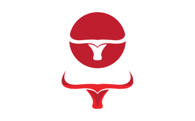 Illustrazione vettoriale dell&amp;#39;icona del modello del logo del corno del Toro v.17